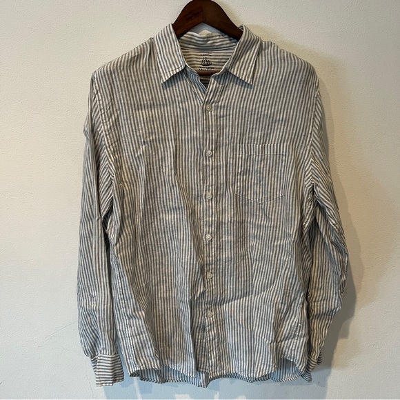 J. Crew Other - J. Crew Irish Linen Baird McNutt Striped Button Down Shirt NWOT Size Large